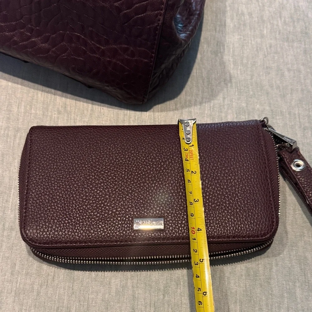 Chic Purple Handbag and Wallet Set